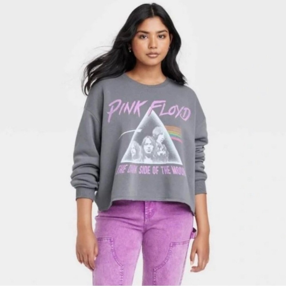 Grayson Threads- Pink Floyd Cropped Sweatshirt